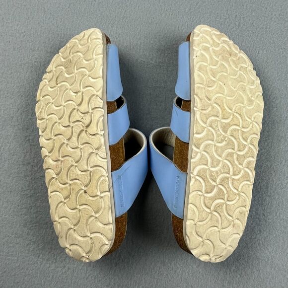 Birkenstock Yao Dove Blue Patent Sandals Adjustable Buckle Women's 37 - US 6 - Picture 7 of 8